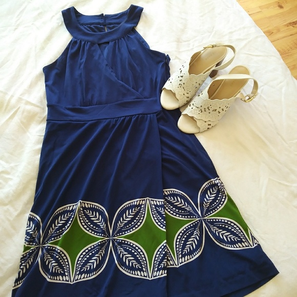 Blue halter dress - Picture 1 of 3